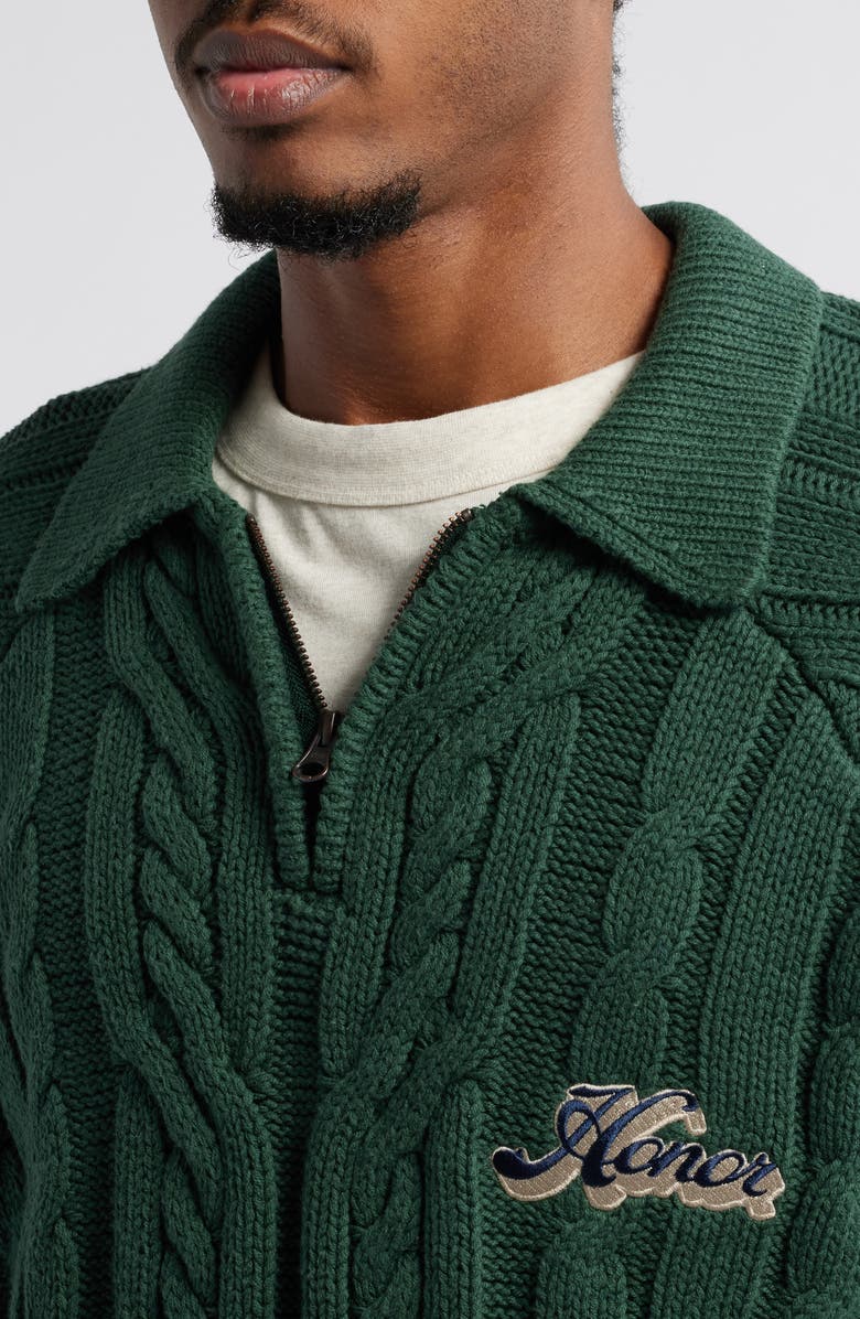 HONOR THE GIFT Leisure Half Zip Cable Sweater, Alternate, color, 