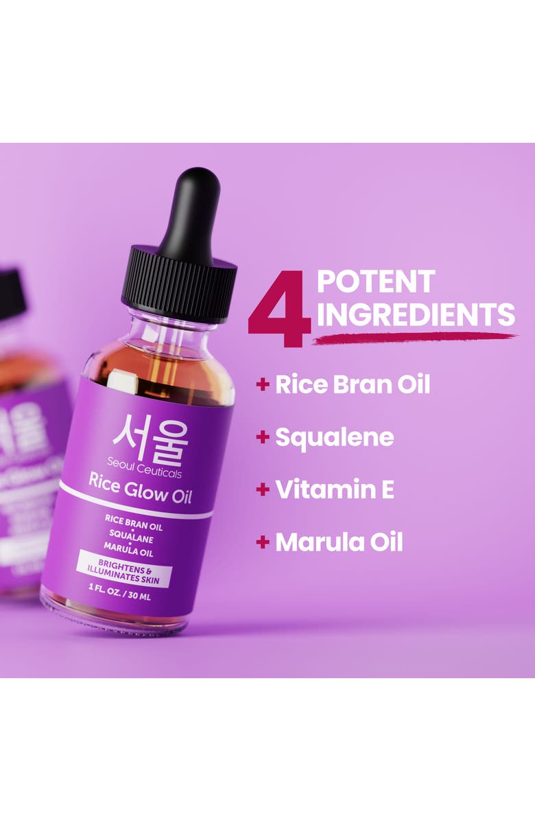 Seoul Ceuticals Korean Skincare Rice Glow Oil, Alternate, color, Clear