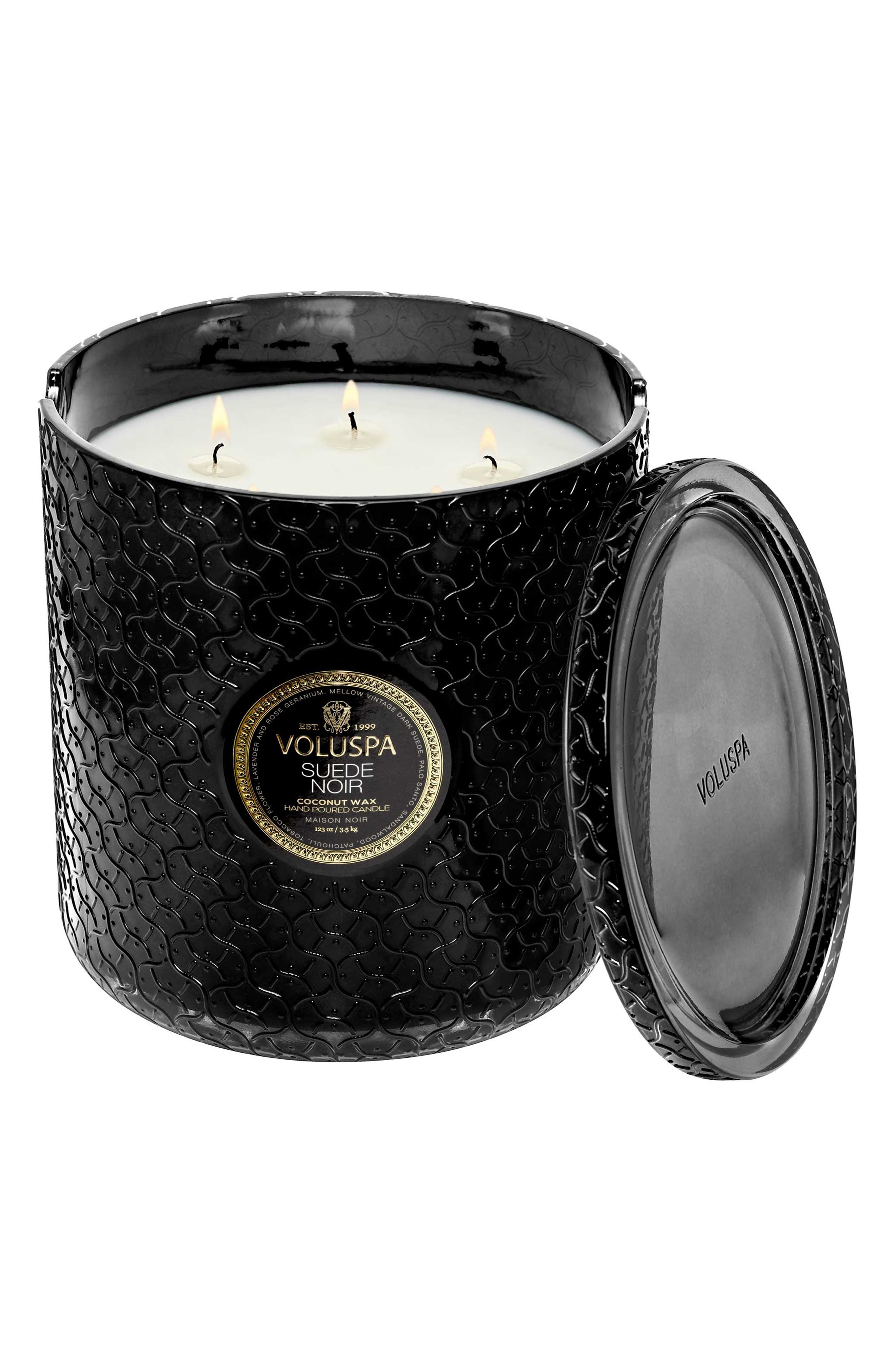 Suede Noir 5-Wick Hearth Candle