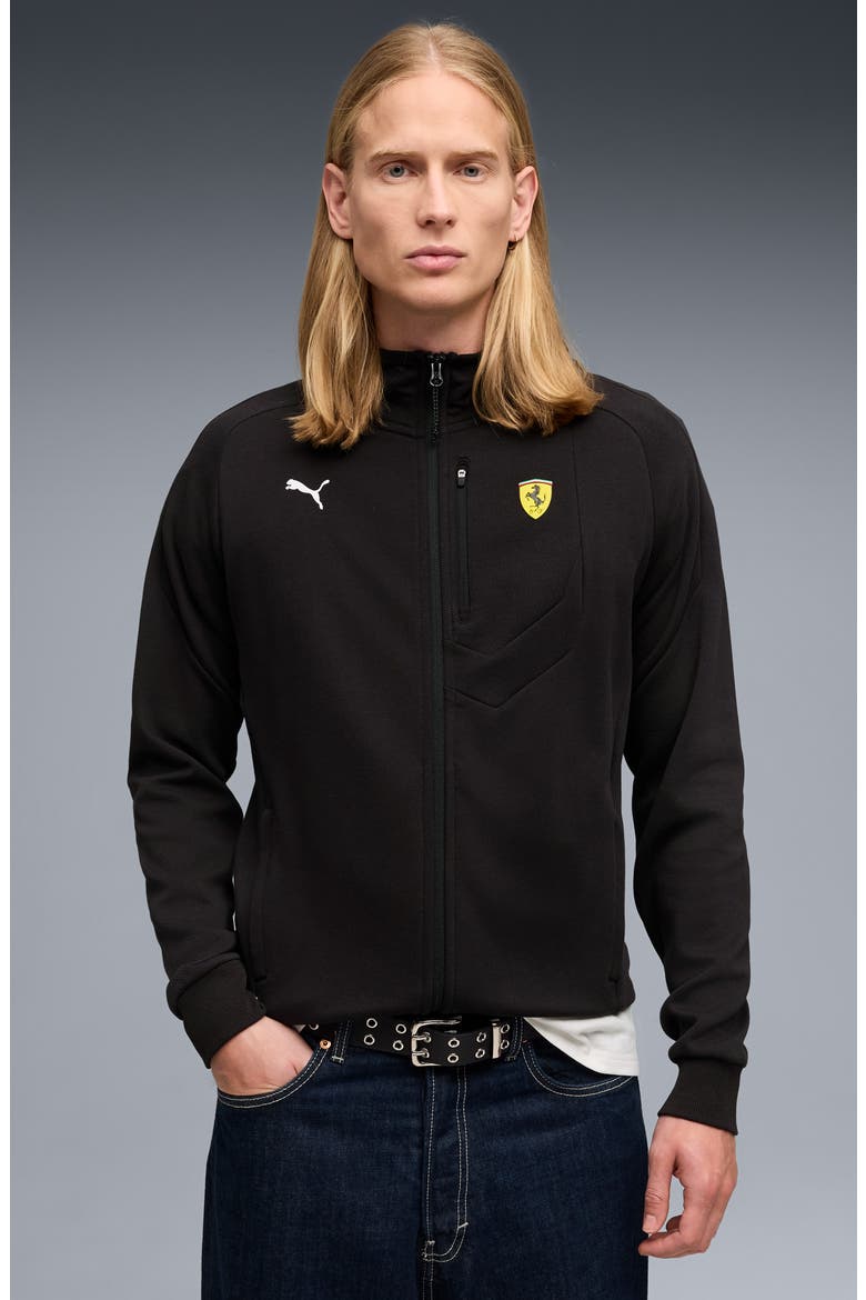 Ferrari Motosport Hooded Zip Front Sweatshirt, Alternate, color, PUMA BLACK