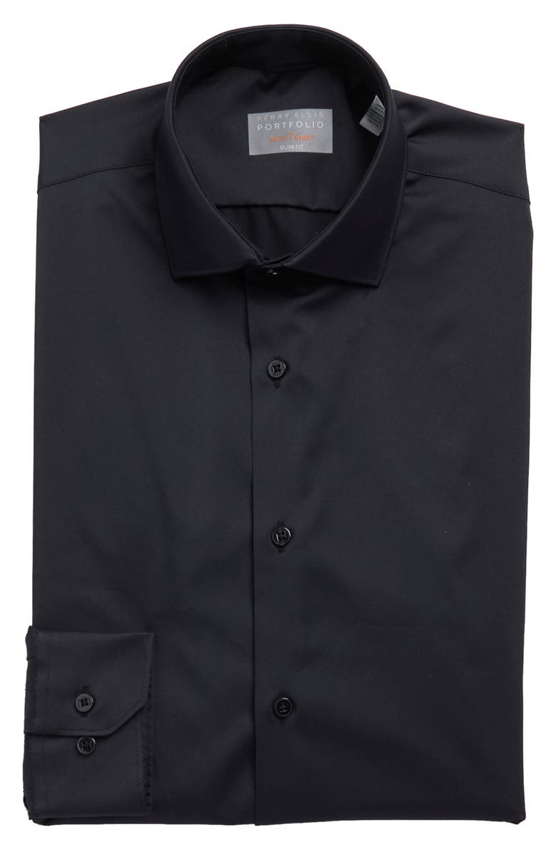 Perry Ellis Tech Slim Fit Shirt, Main, color, 