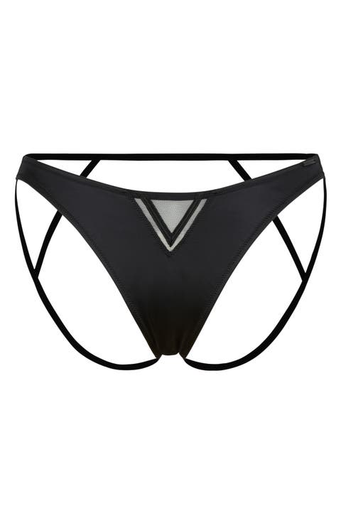 Satin Vixen Crotchless Briefs (Regular & Plus)