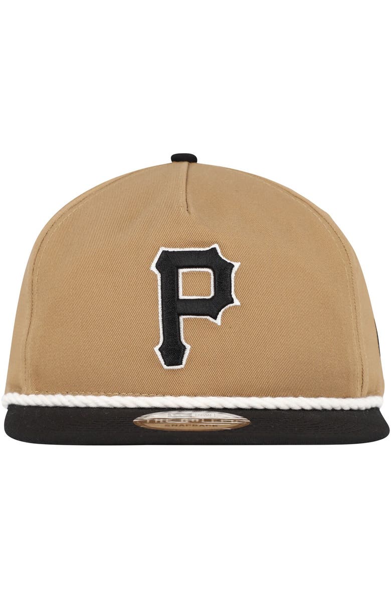 New Era Men's New Era Khaki/Black Pittsburgh Pirates Golfer Snapback Hat, Alternate, color, Khaki