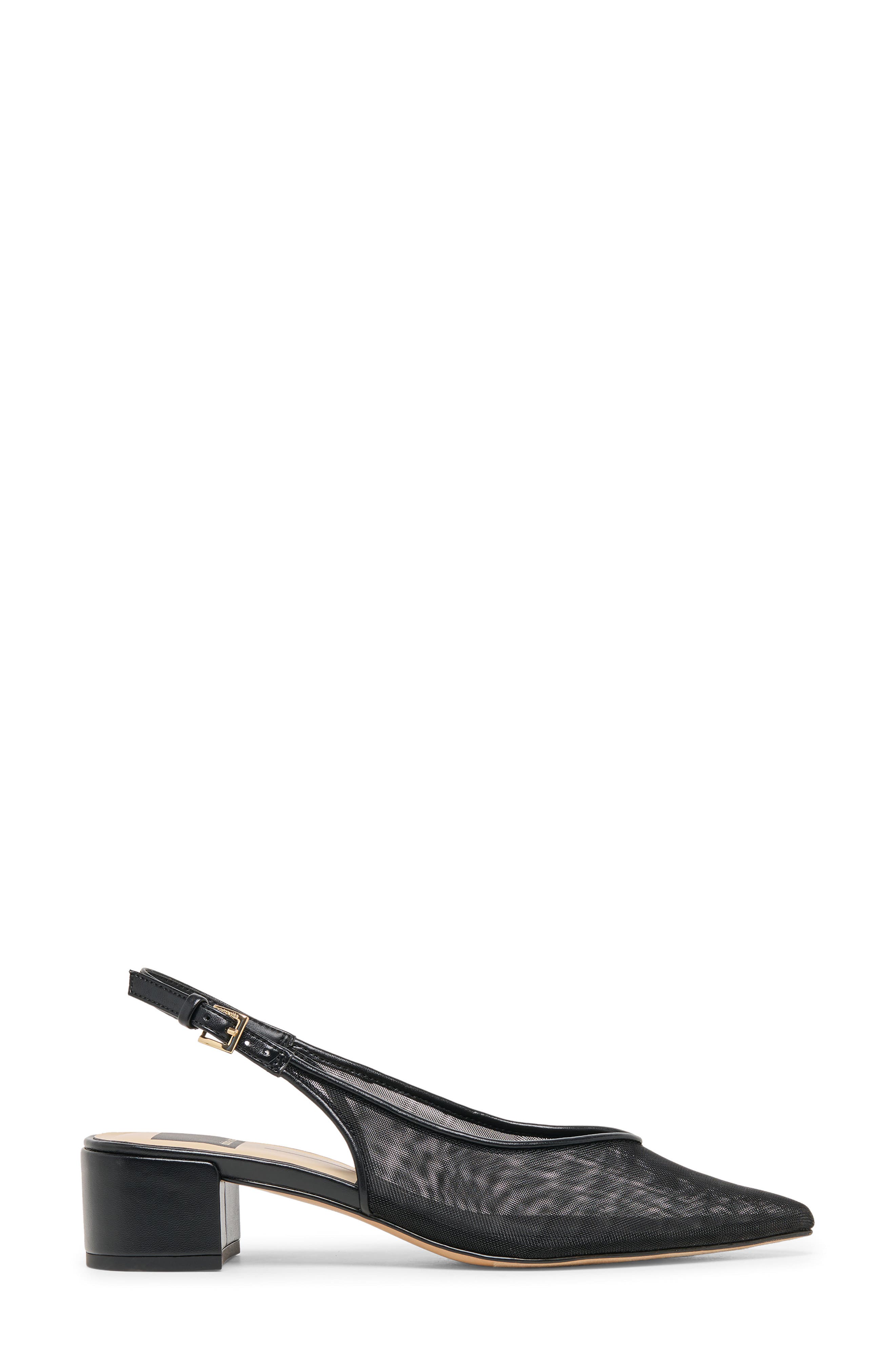 Dolce Vita Cenna Pointed Toe Slingback Pump, Alternate, color, Onyx Mesh