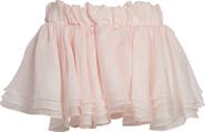 LaQuan Smith Tiered Ruffle Silk Organza Miniskirt