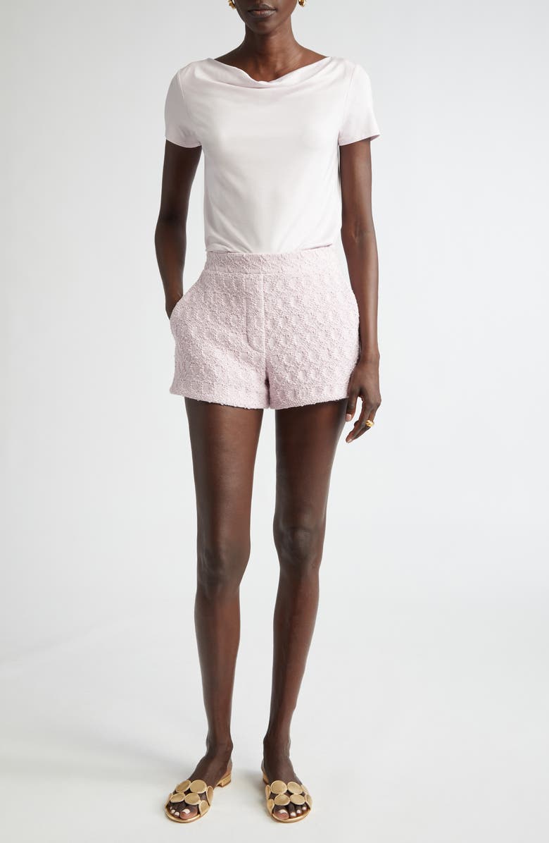 ST. JOHN Honeycomb Tweed Shorts, Alternate, color, Primrose