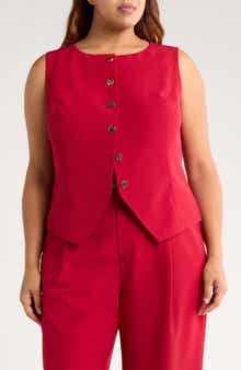 Hammered Button-Up Vest