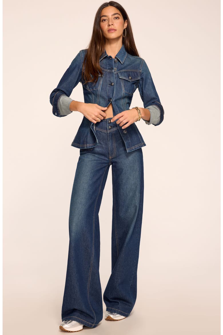 Dani Denim Jacket, Alternate, color, DARK FADE