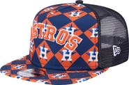 New Era Men's New Era Navy Houston Astros Seeing Diamonds A-Frame Trucker 9FIFTY Snapback Hat