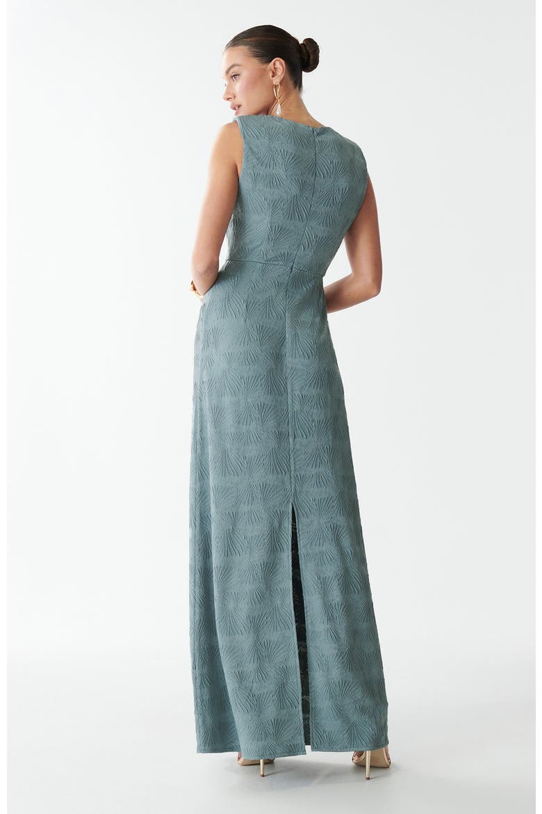 Gisella Maxi Dress, Alternate, color, Teal Palms