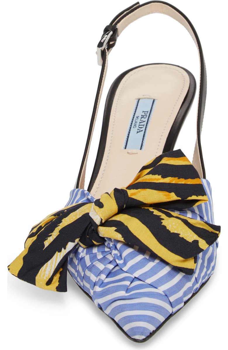 Prada Bow Pointy Toe Pump, Alternate, color,