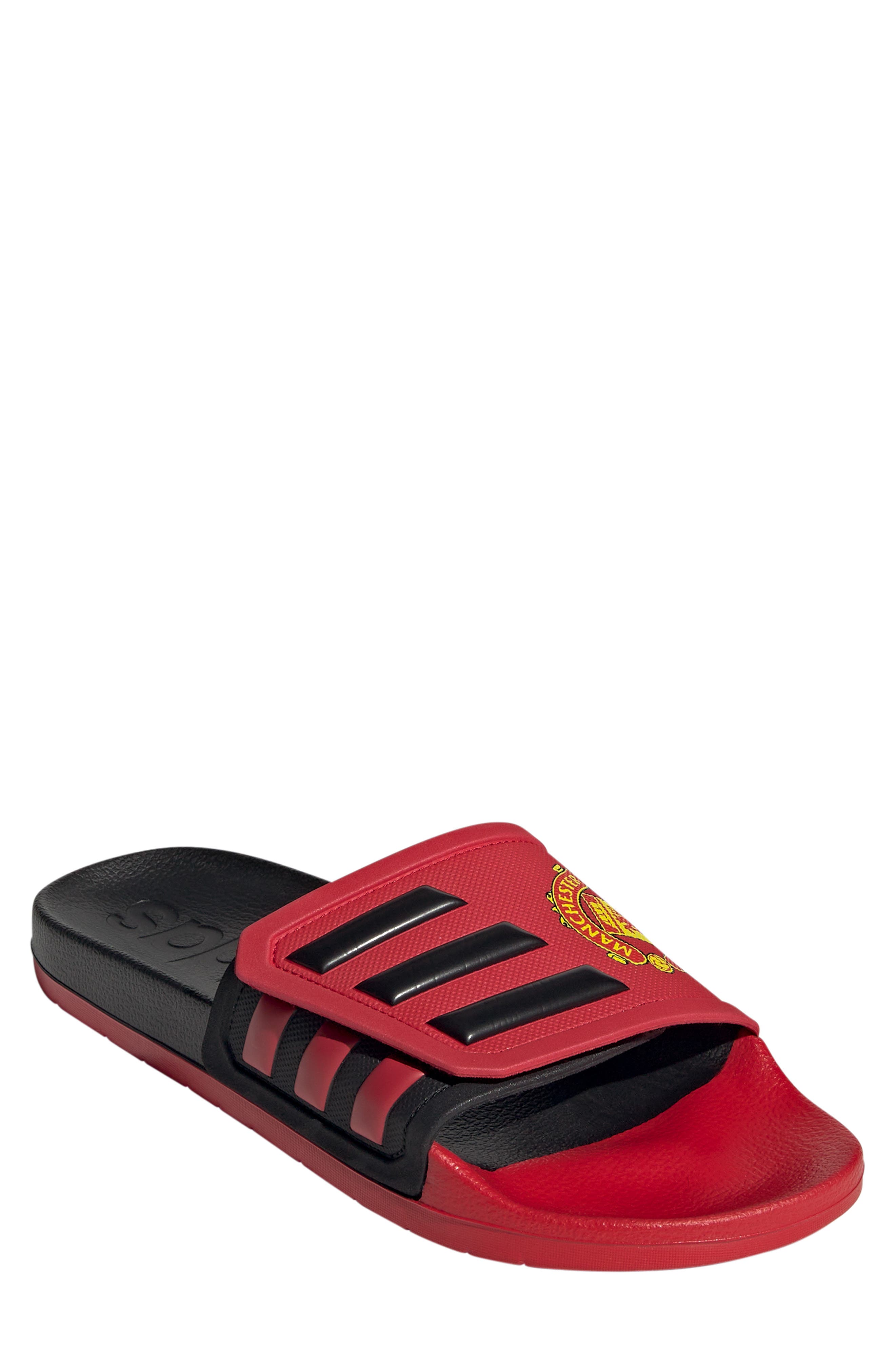 adidas Adilette Machester United Slide Sandal, Main, color, 
