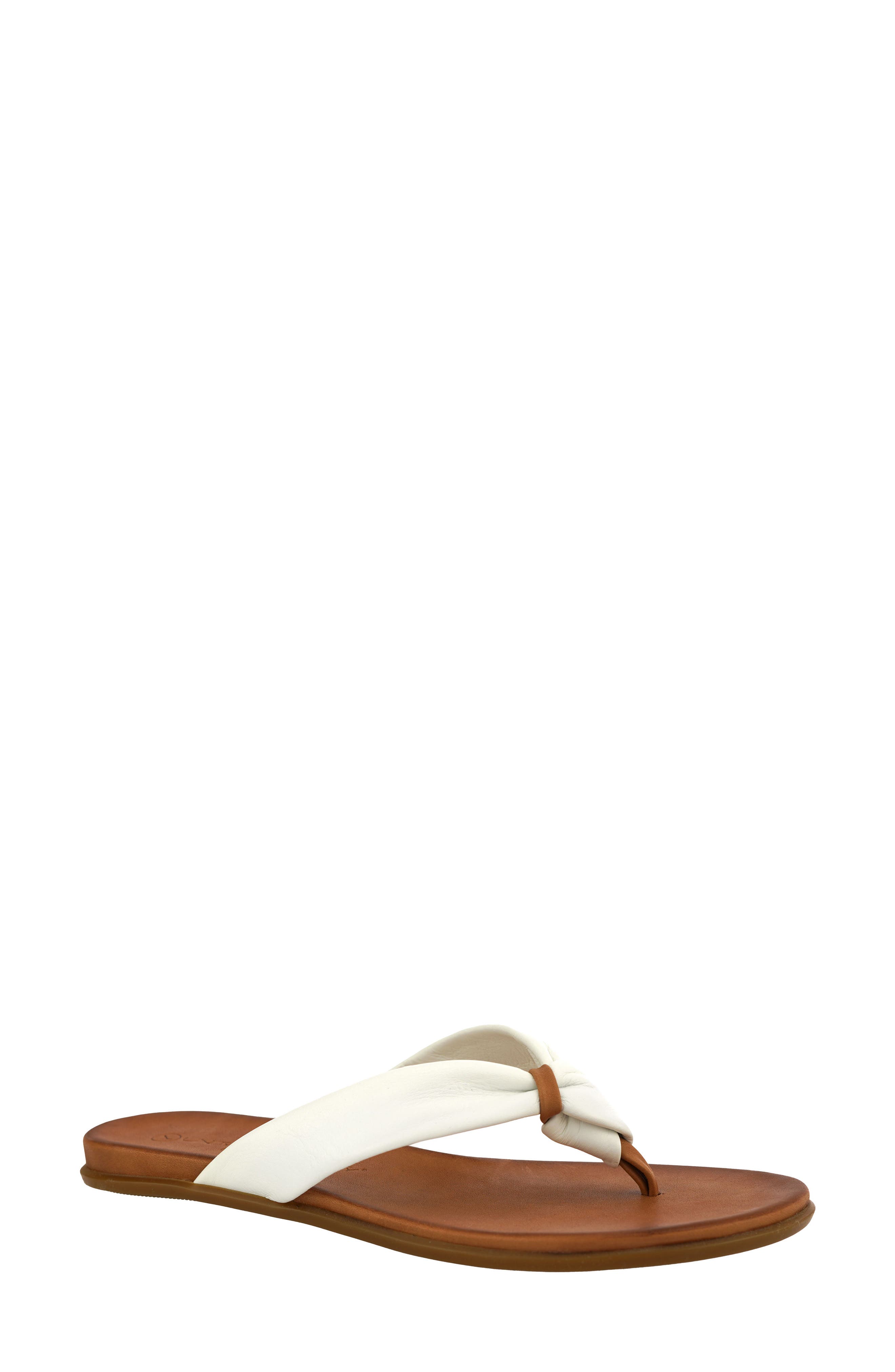 Kira Flip Flop, Main, color, WHITE COGNAC