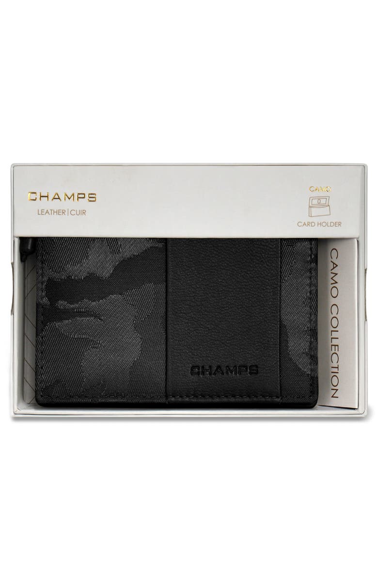 CHAMPS Camo Card Case, Alternate, color, Black