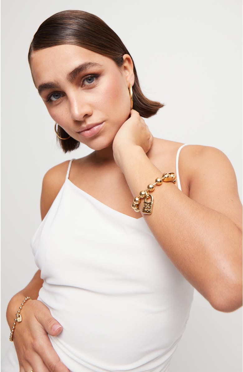 UNODE50 Beadline Bracelet, Alternate, color, Gold