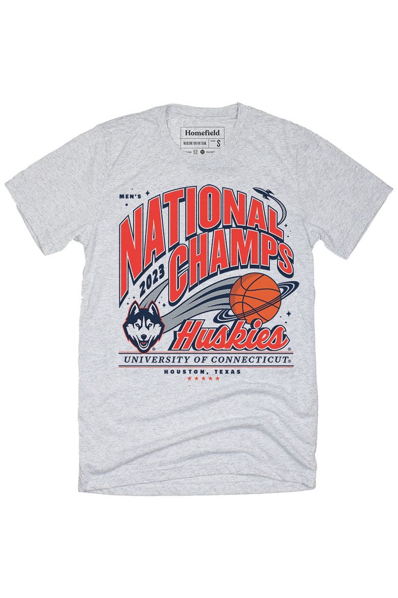 Gray UConn Huskies 2023 NCAA Men's Basketball National Champions T-Shirt, Main, color, Gray
