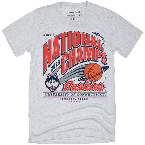 Gray UConn Huskies 2023 NCAA Men's Basketball National Champions T-Shirt