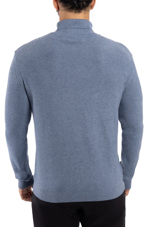 Spring + Mercer Ribbed Turtleneck Sweater In Heather Slate