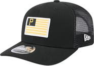 New Era Men's New Era Black Pittsburgh Pirates Flag 9SEVENTY Stretch-Snap Hat