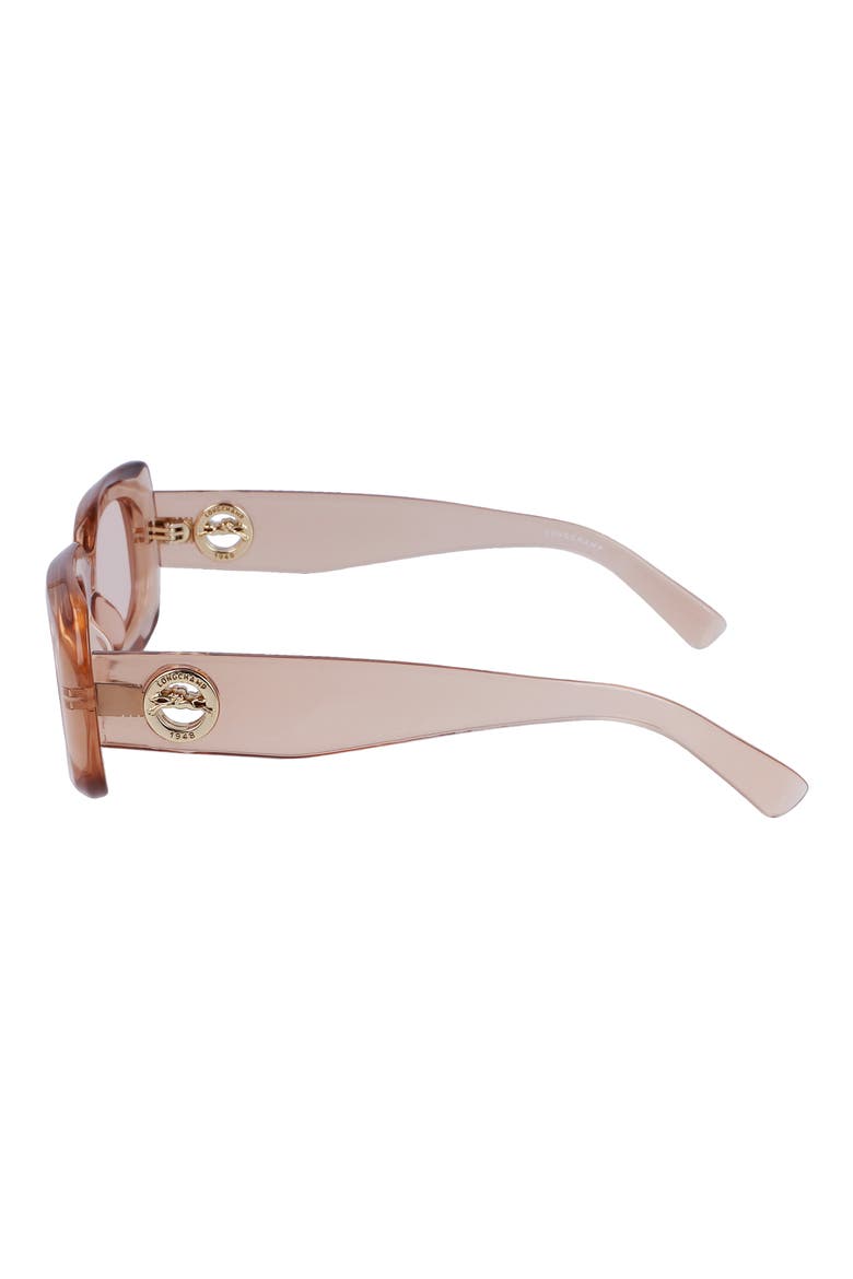 Medallion 52mm Rectangular Sunglasses, Alternate, color, ROSE