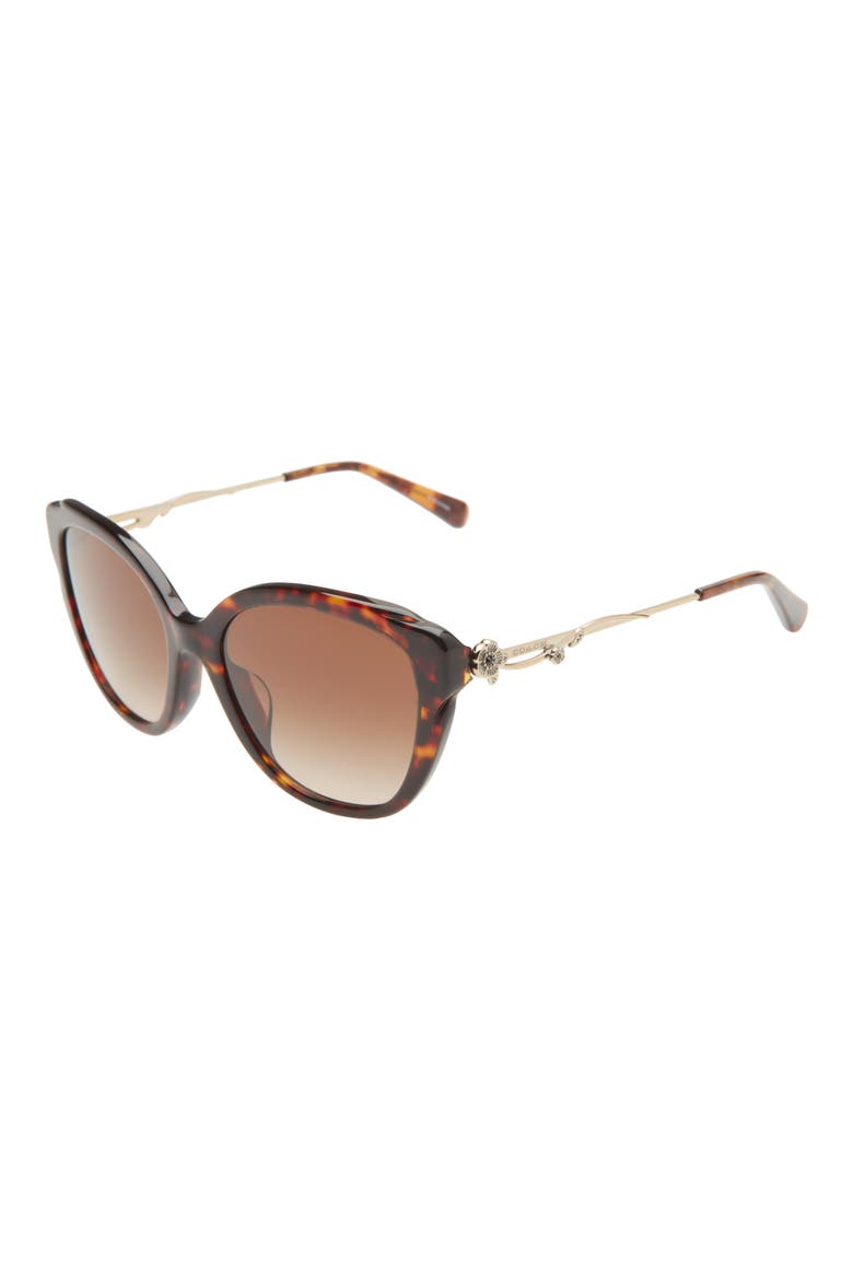 55mm Cat Eye Sunglasses, Alternate, color, DARK TORTOISE