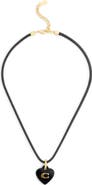 COACH Signature C Resin Heart Cord Necklace