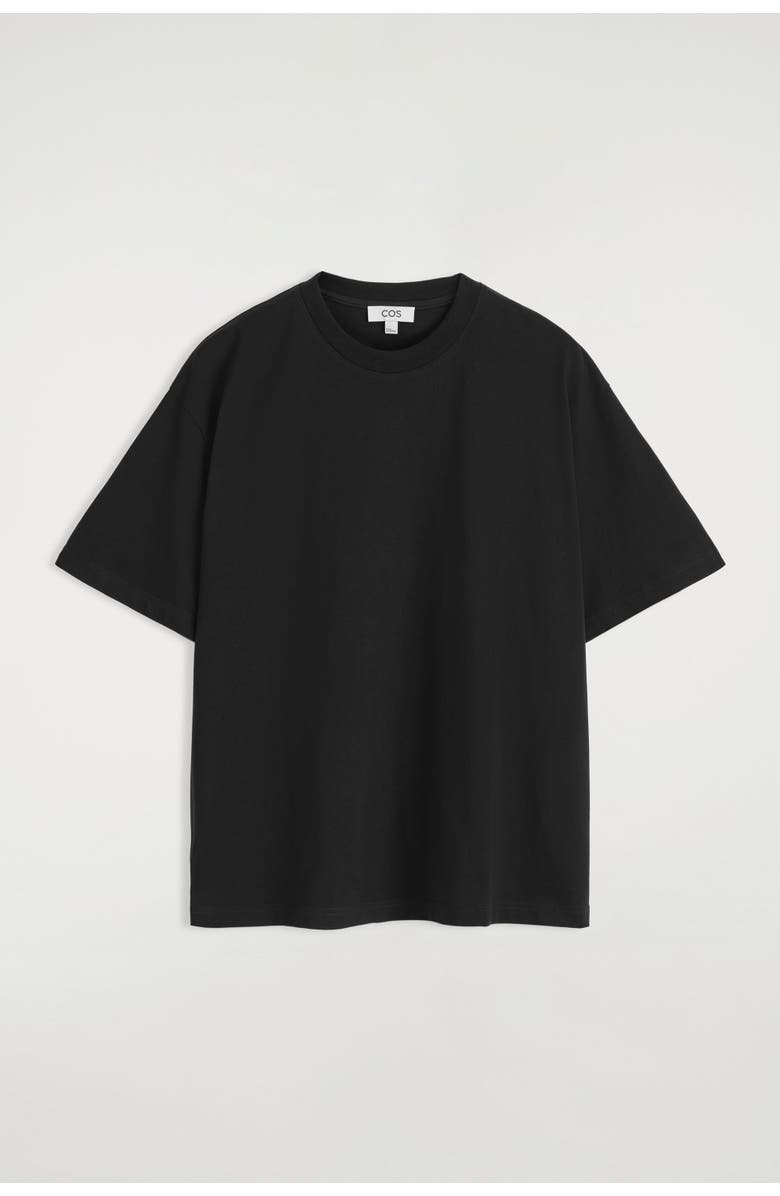 COS Relaxed Lightweight Cotton T-Shirt, Alternate, color, Black