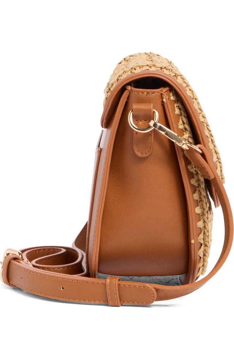 URBAN EXPRESSIONS HANDBAGS Woven Straw Flap Crossbody Bag, Alternate, color,