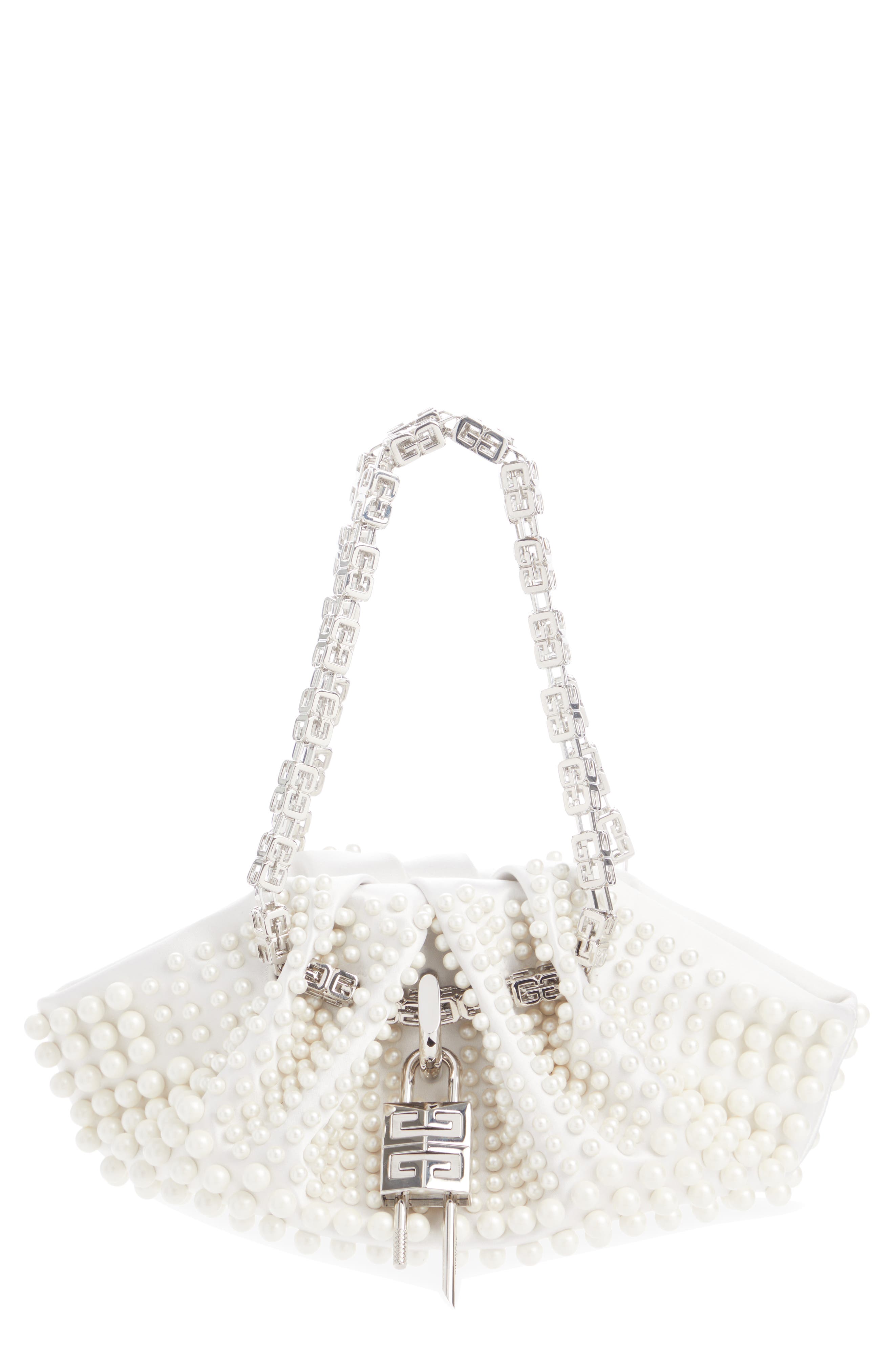 Givenchy Mini Kenny Imitation Pearl Top Handle Bag, Main, color, 