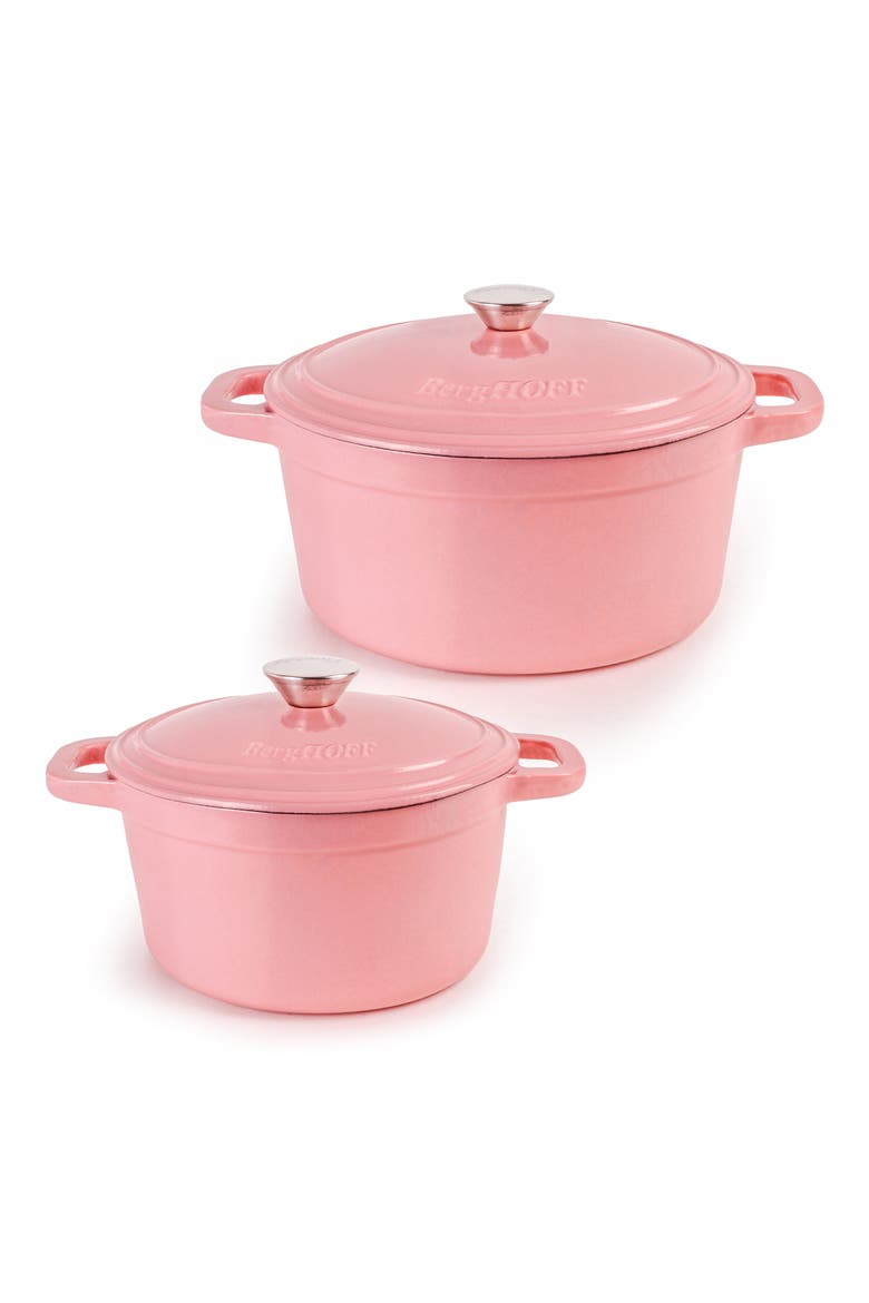 Neo 4-Piece Cast Iron Set, Main, color, PINK