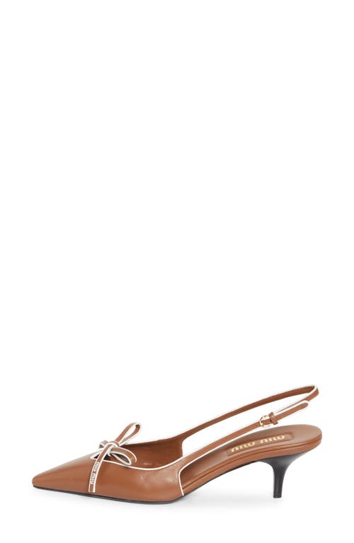 MIU MIU MIU MIU BOW SLINGBACK KITTEN HEEL PUMP