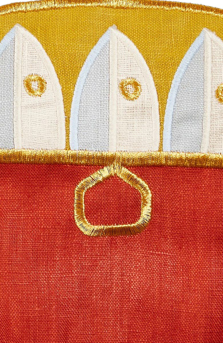 PIECEWORK PUZZLES Caesar Salad Set of 4 Linen Napkins, Alternate, color, Blue