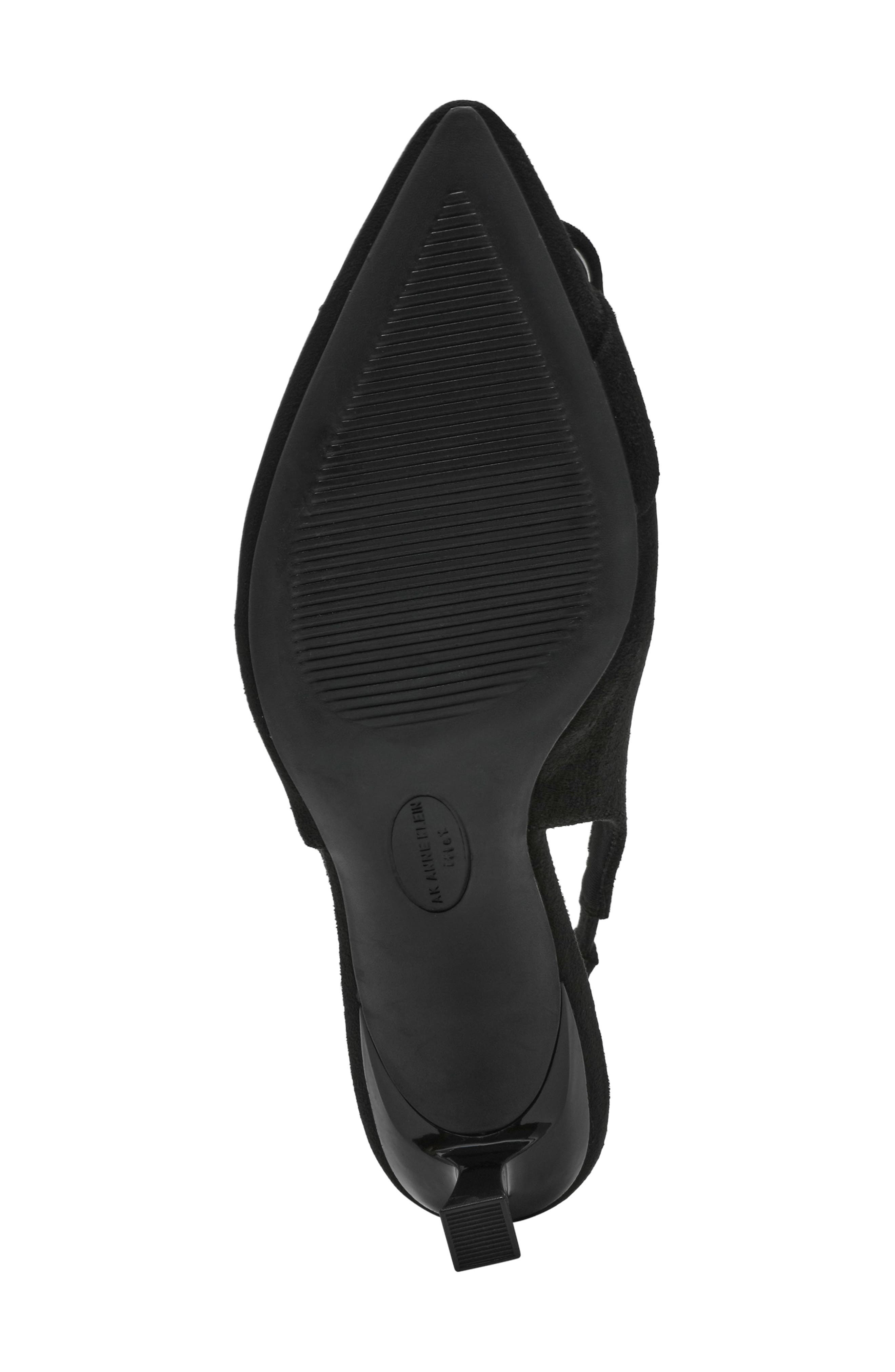 Anne Klein Ivona Slingback Pump, Alternate, color, Black Microsuede
