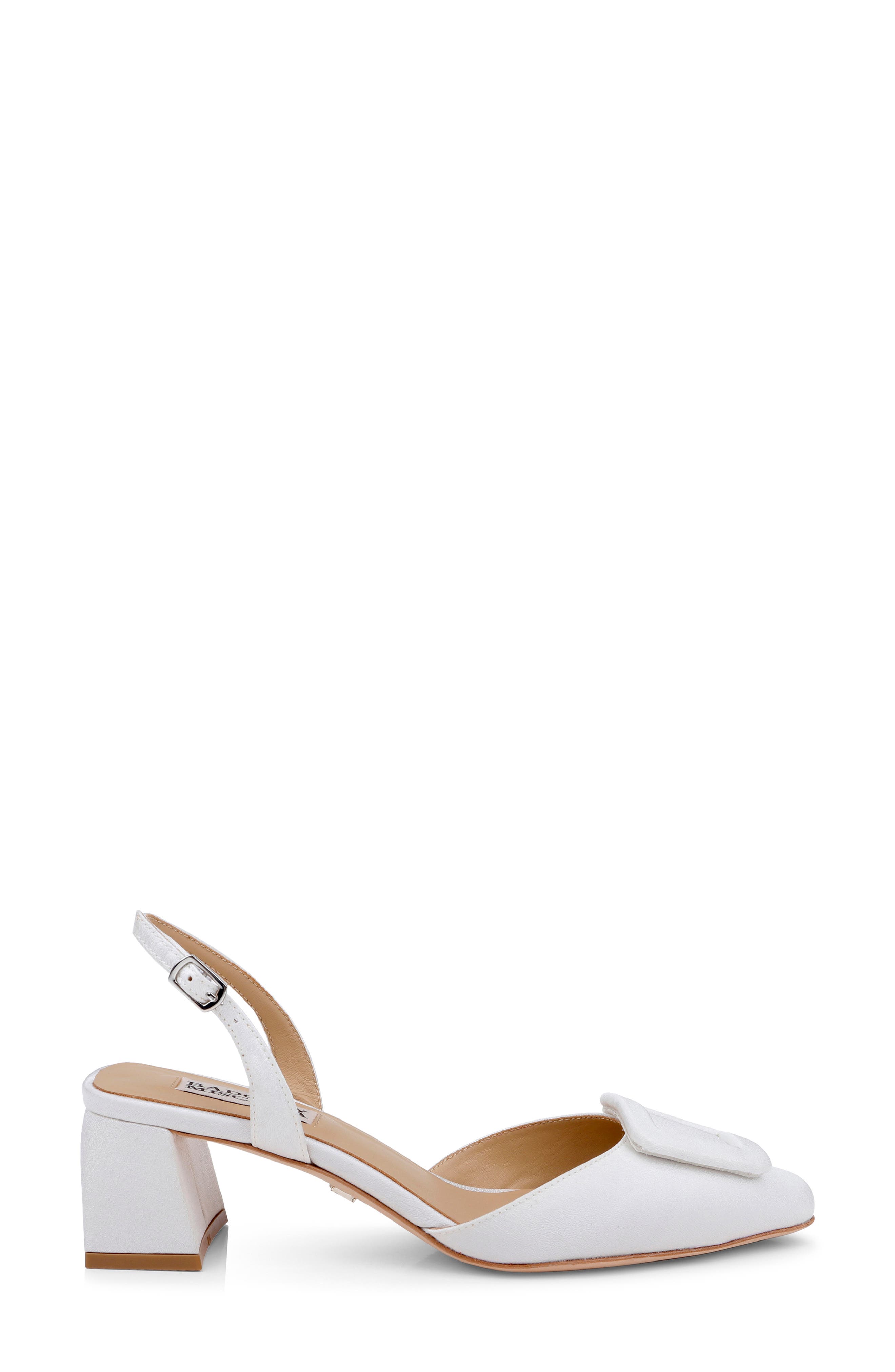 Badgley Mischka Collection Yaneli Slingback Pump, Alternate, color, White Crepe