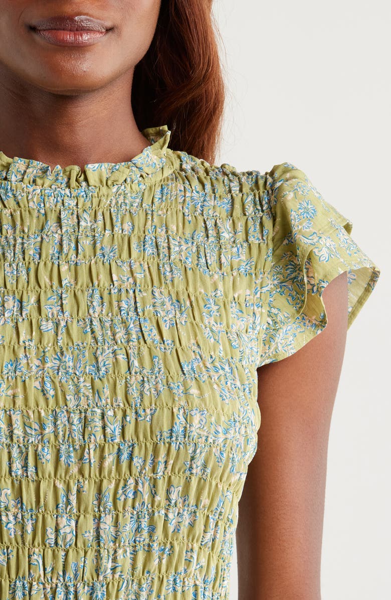 Sam Edelman Matilda Smocked Tiered Midi Dress, Alternate, color, 