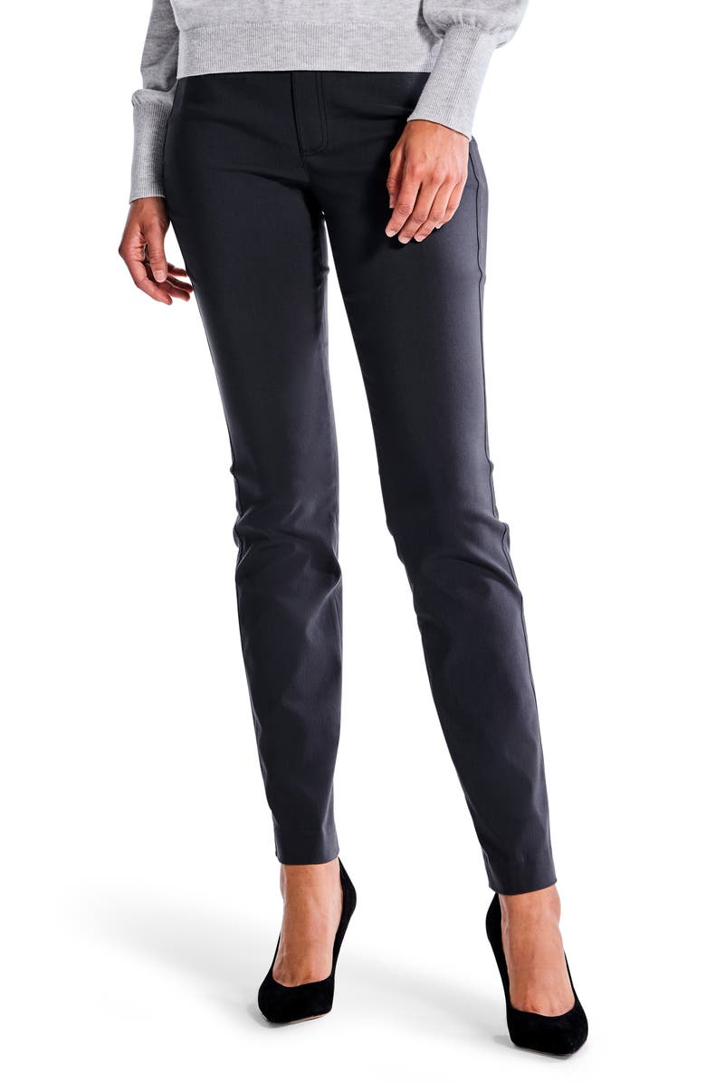 NIC+ZOE Wonderstretch Straight Leg Pants, Main, color, Charcoal