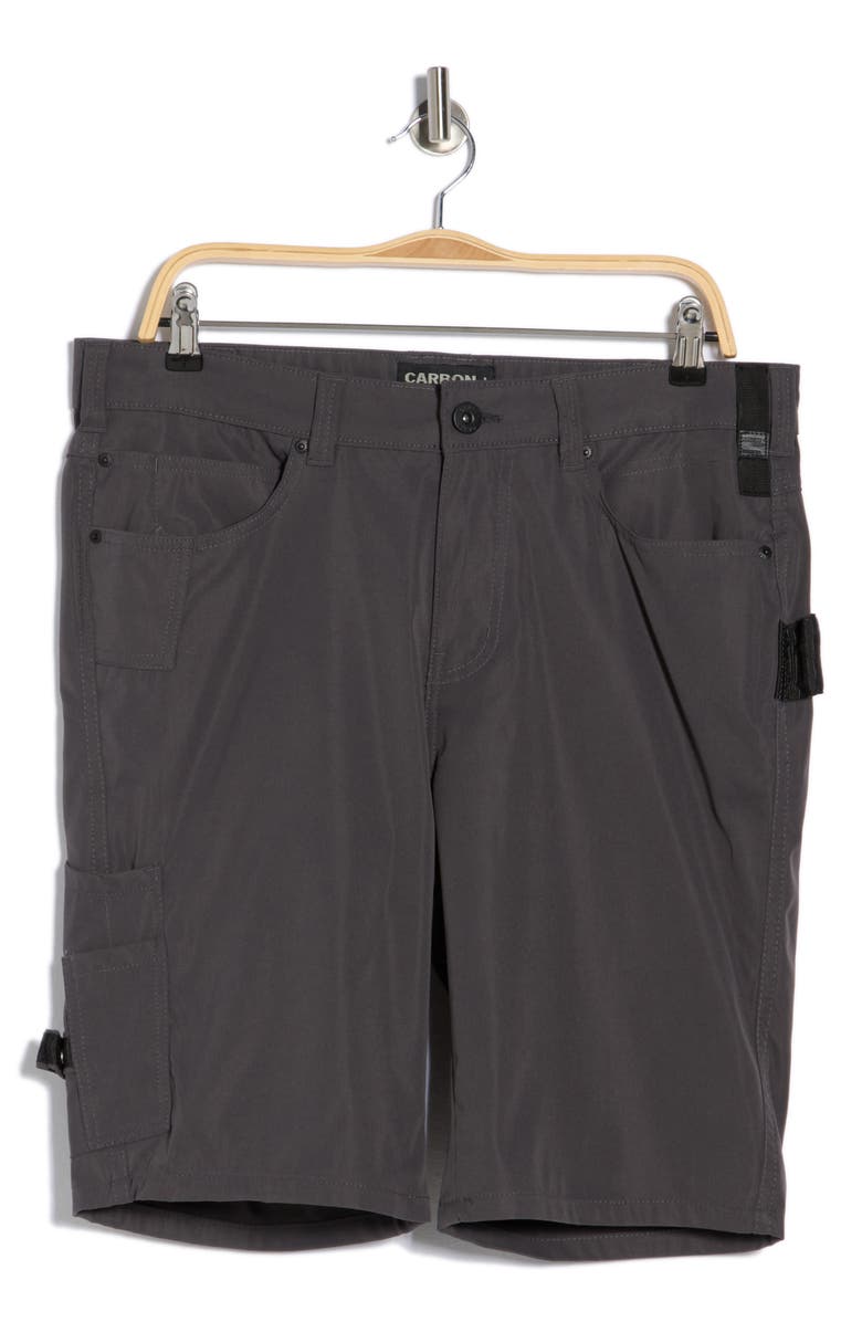 CARBON + CRAFT Water Resistant Technical Carpenter Shorts, Alternate, color, Charcoal