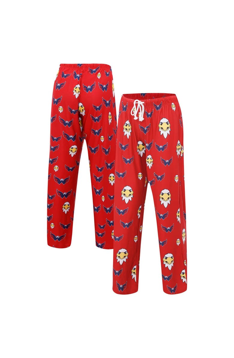 CONCEPTS SPORT Women's Concepts Sport Red Washington Capitals Gauge Allover Print Knit Sleep Pants, Main, color, Red