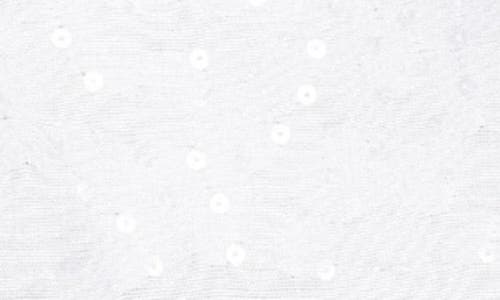 Minnie Rose One-shoulder Sequin Sweater In White