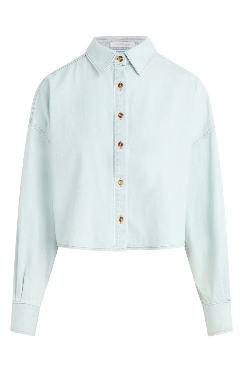 Favorite Daughter The Ex Boyfriend Crop Denim Shirt, Alternate, color, Sierra