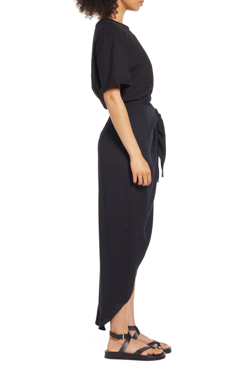 Free People Rae Waist Cutout Asymmetric Dress, Alternate, color, 