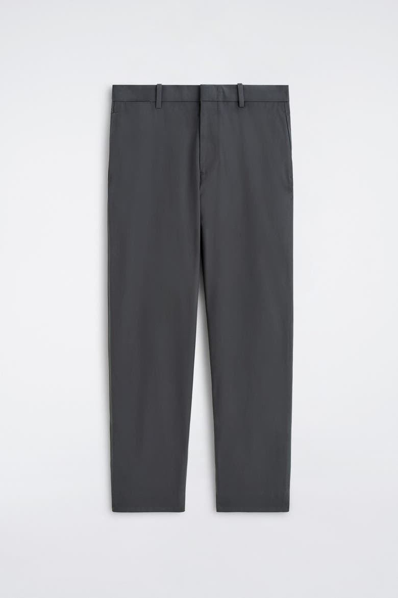Cotton Regular-Fit Tapered Chinos, Alternate, color, CHARCOAL