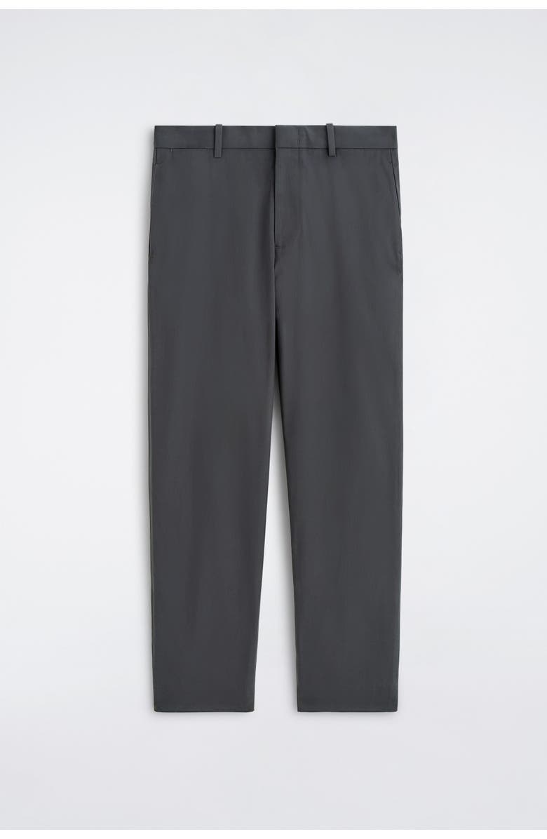 COS Cotton Regular-Fit Tapered Chinos, Alternate, color, Charcoal