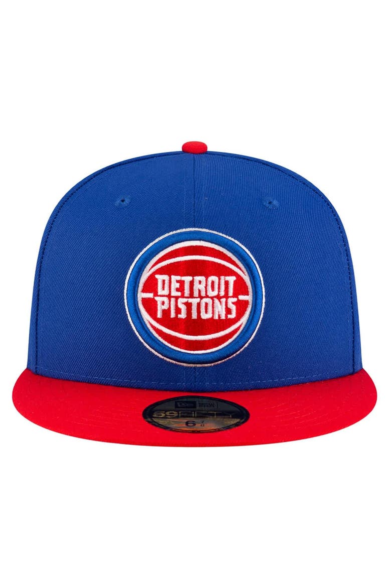 Men's New Era  Blue Detroit Pistons Two-Tone 59FIFTY Fitted Hat, Alternate, color, Blue