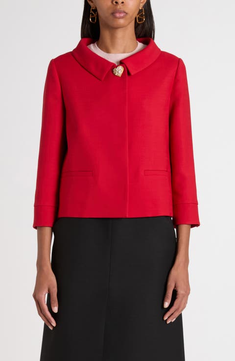 ジャケット VALENTINO GARAVANI 'Solid' Blazer Multicolor Valentino Garavani Houndstooth-jacquard Wool Blazer