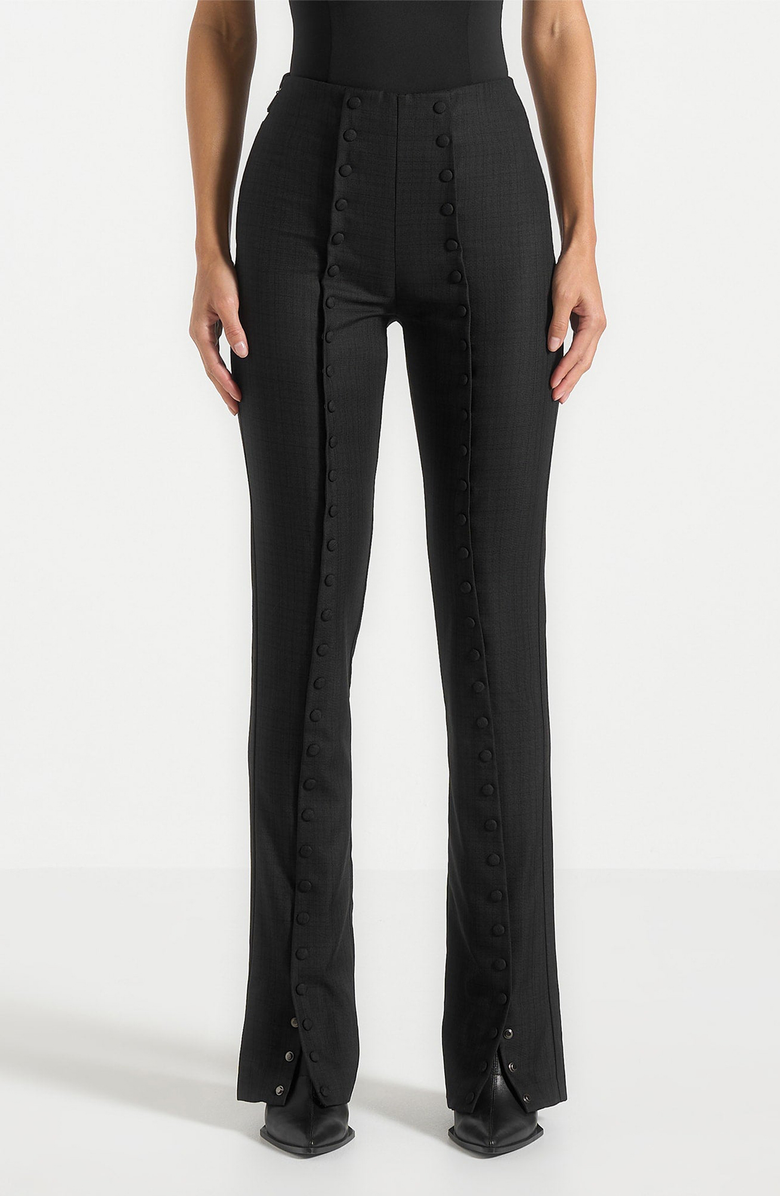 Manière De Voir Therese Tailored Button Detail Trousers, Alternate, color, Black