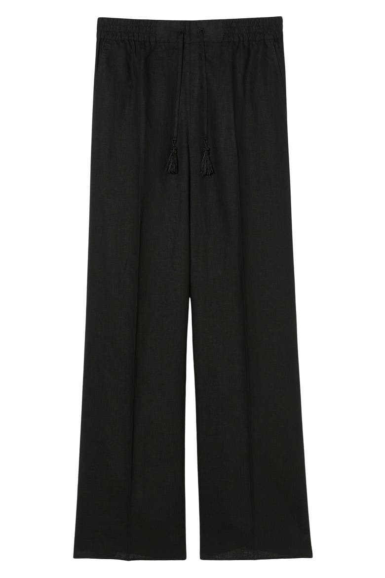 Ciurma Linen Drawstring Pants, Alternate, color, BLACK