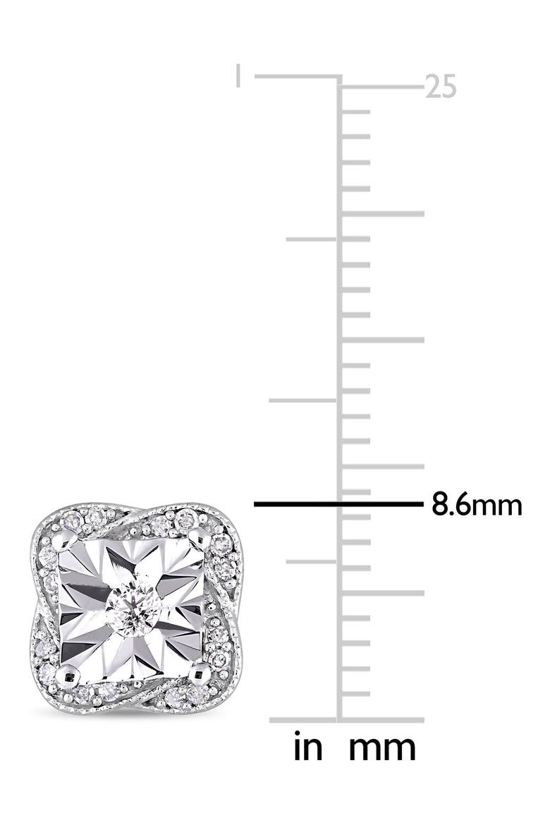 Diamond Stud Earrings - 0.17ct., Alternate, color, SILVER