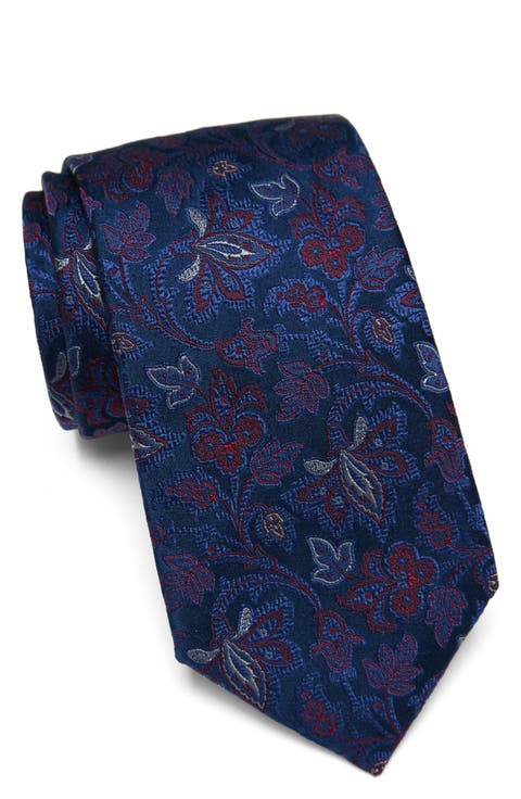 Floral Vine Silk Tie