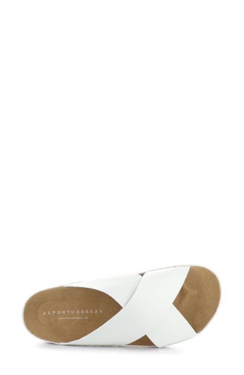 Asportuguesas By Fly London Cross Slide Sandal In White